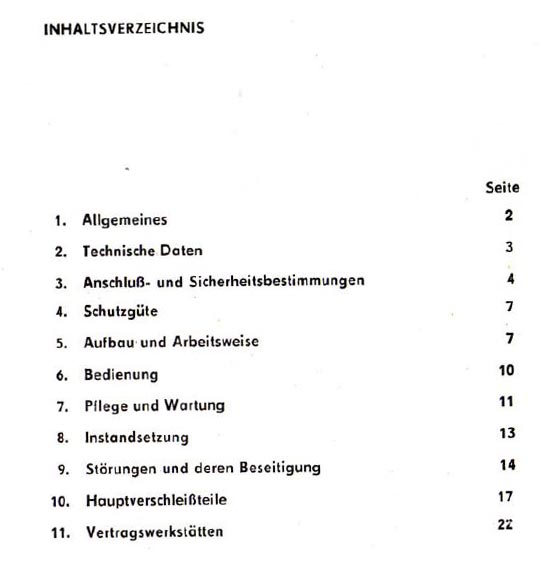 Bedienungsanleitung Sirokko OETF 10 TN Inhaltsverzeichnis